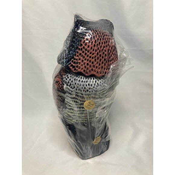 Owl Decoy Garden Predator Repellent Rotating Head Scare Birds Away 15” Tall - Picture 2 of 3